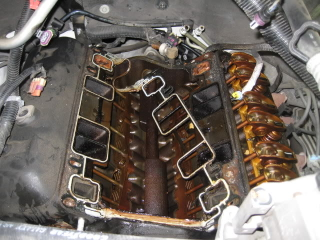 A 4.3 L Vortec with the intake removed (photo from fullsizechevy.com)